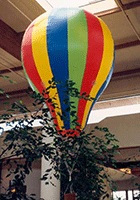 Large hot air style balloon to attract people to sales events