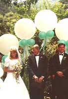 Outdoor Wedding White Bubble Balloon Arch