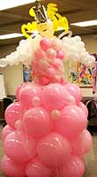 Goldilocks balloon sculpture for a nursery rhyme theme event