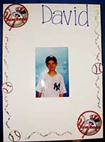 Sign-in board for baseball theme Bar Mitzvah