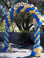 Columns & mylar sign for organization meeting