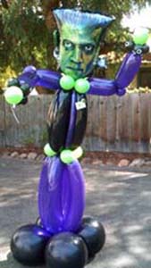 A six foot tall balloon frankenstein monster. 