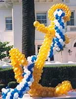 A giant anchor balloon sculpture on the 